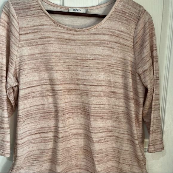 COPY - Ricki’s pale pink 3/4 sleeve top size large - Picture 4 of 10